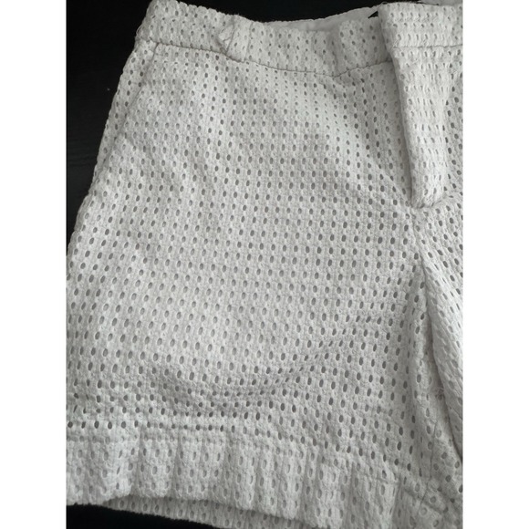 Banana Republic Chino Shorts Women's Size 2 White Flat Front Zip Fly Summer - Picture 2 of 9